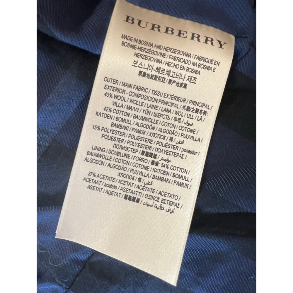 NWT Burberry Navy Pea Coat with Gold Buttons - 12-14 - Picture 6 of 8